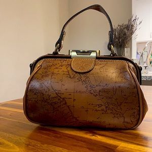 Patricia Nash Antica Mini Frame Italian Leather Handbag